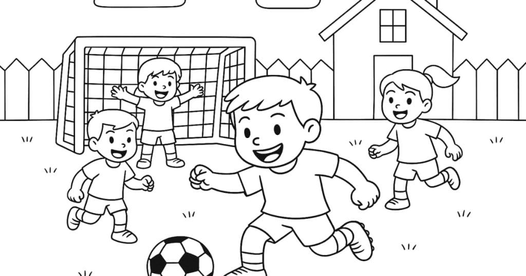 Voetbal kleurplaat: de leukste manier om creativiteit en voetbal te combineren