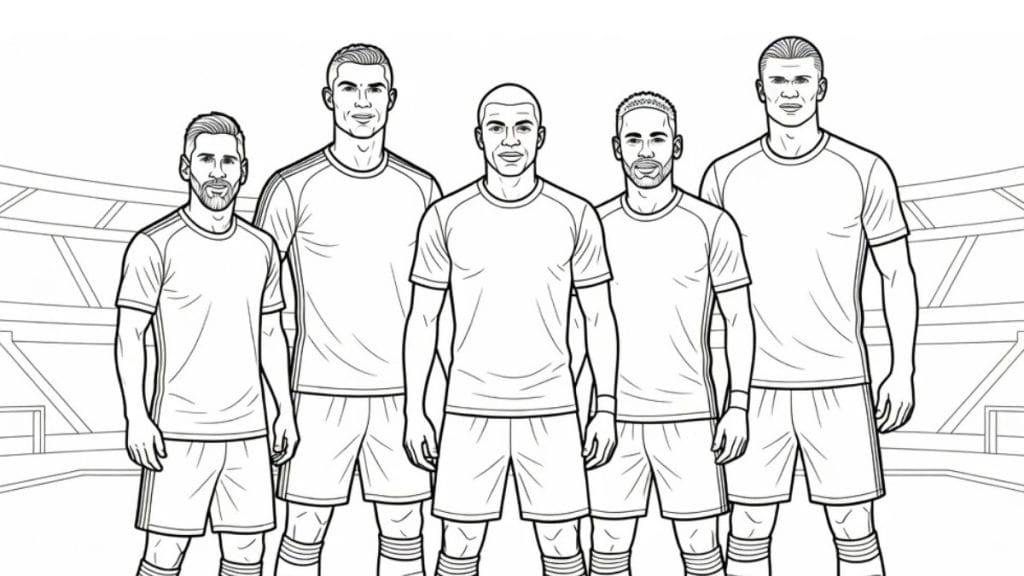 Voetbal kleurplaat