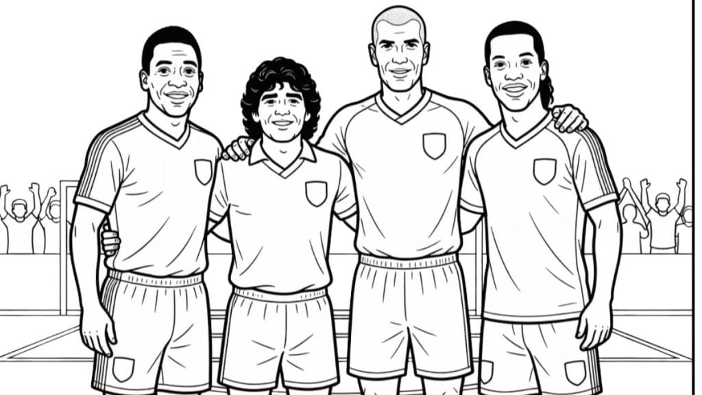Voetbal kleurplaat